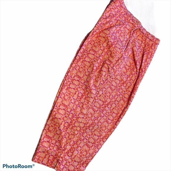 Briggs pink orange size 12 capris side zip bright - Picture 1 of 6